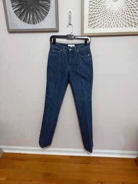 Escada Women's straight Jeans in Dark Blue Denim.